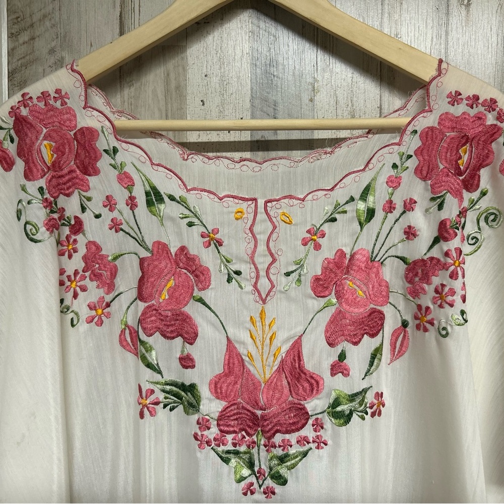 Floral Embroidered Swim Coverup
